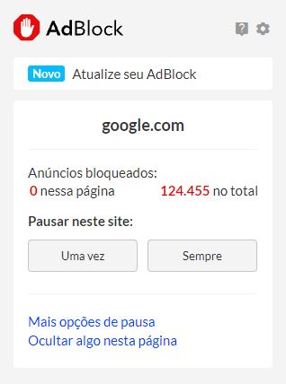 AdBlock: extensão do Google Chrome.